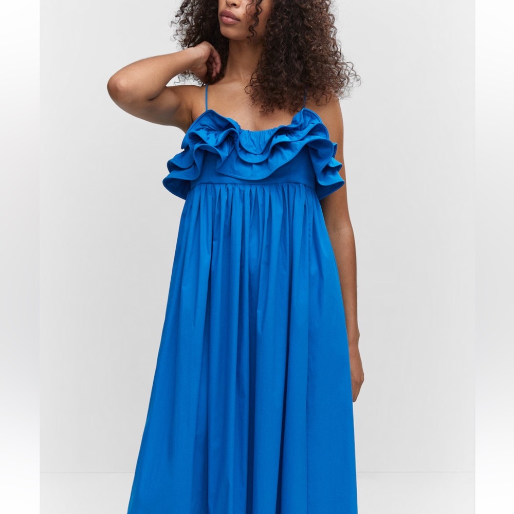 Mango | Long Dress with Ruffles - Picture 3 of 7